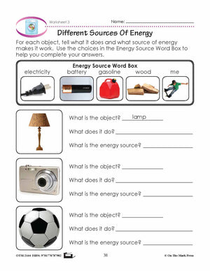 Sources of Energy Lesson Plan Grade 1