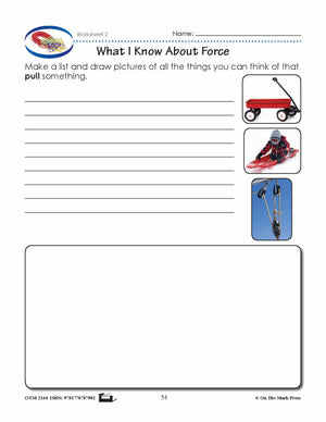 Force and Motion Lesson Plan Grade 1