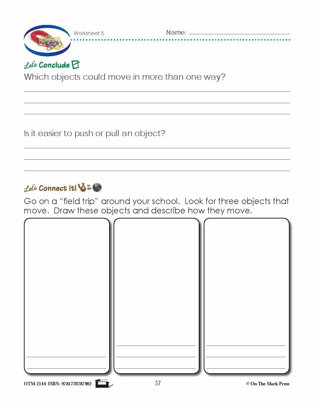 Force and Motion Lesson Plan Grade 1