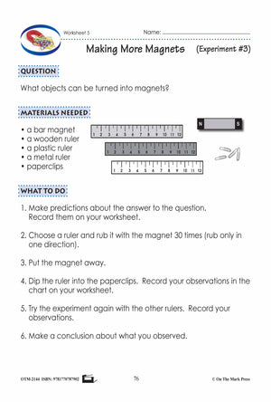 Let's Get Magnetized! Lesson & Six Worksheets Grade 1