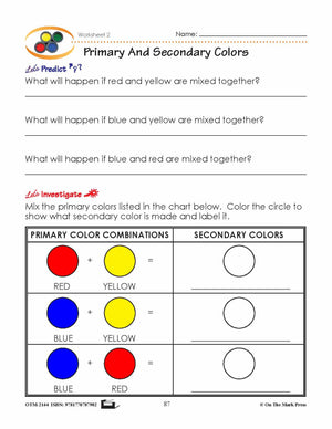 Primary And Secondary Colors Lesson Plan Grade 1
