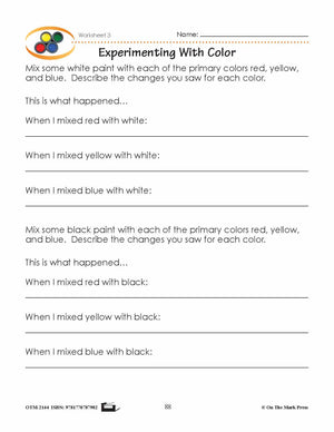 Primary And Secondary Colors Lesson Plan Grade 1