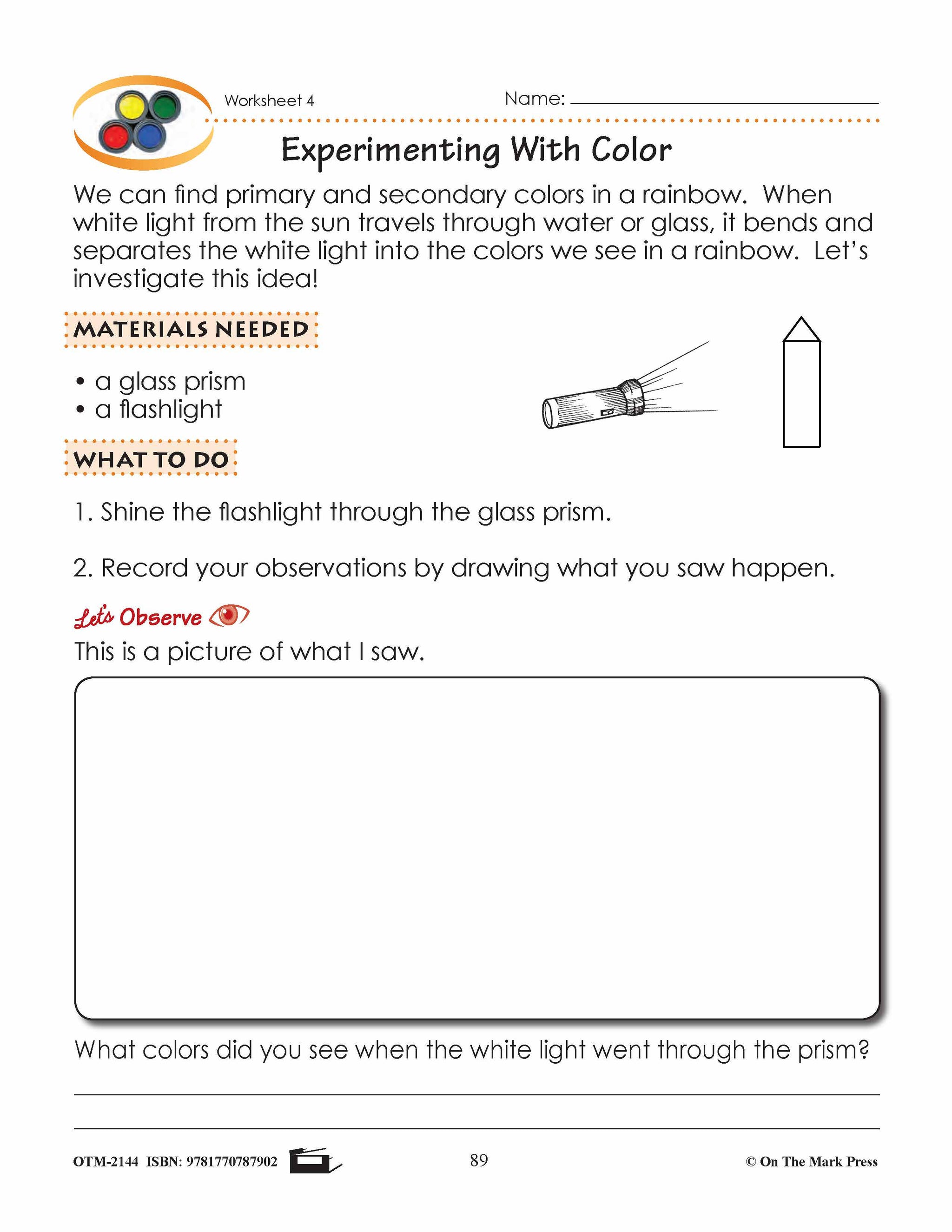 Primary And Secondary Colors Lesson Plan Grade 1