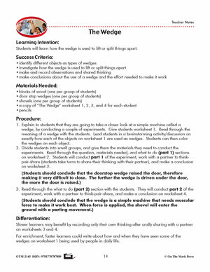 The Wedge Lesson Plan Grade 2
