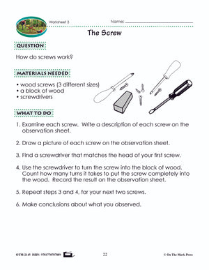 The Screw Lesson Plan Grade 2