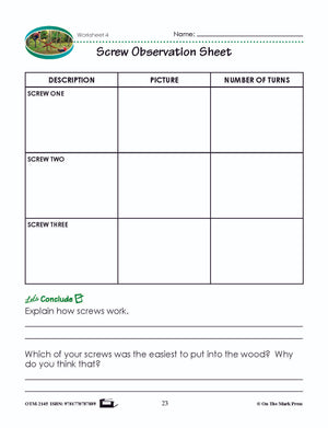 The Screw Lesson Plan Grade 2