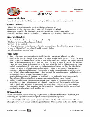 Ships Ahoy! Lesson Plan Grade 2