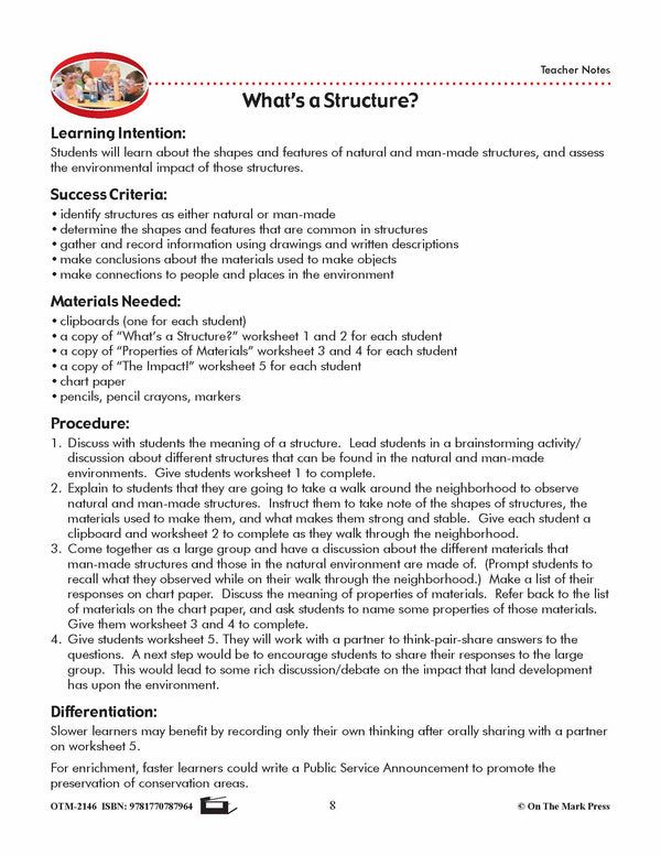 What's a Structure? Lesson Plan Grade 3