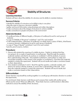 Stability of Structures Lesson Plan Grade 3