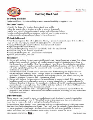 Holding the Load Lesson Plan Grade 3