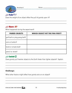 Gravitational Force Lesson Plan Grade 3