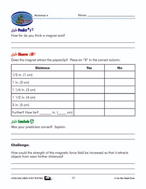 Magnetic Force Grade 3 Lesson and Worksheets