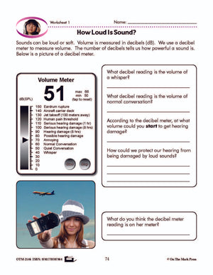 Measuring Sound Lesson & 4 Worksheets Grade 3
