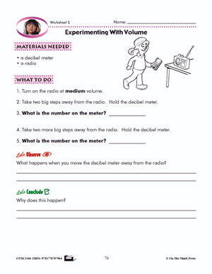 Measuring Sound Lesson & 4 Worksheets Grade 3