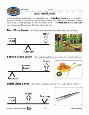 Levers Grade 4 Lesson & Worksheets