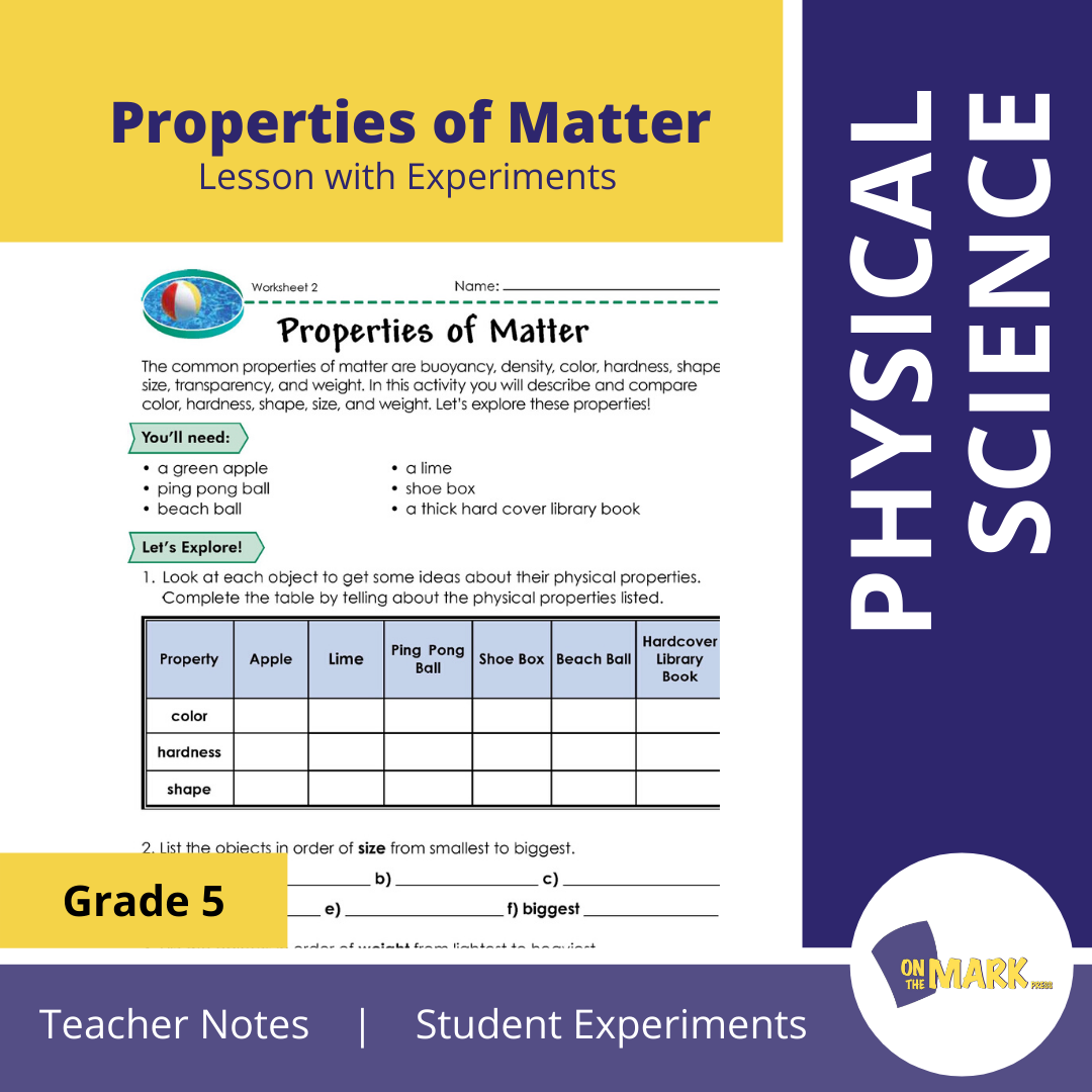 Properties of Matter Grade 5 Lesson with Experiments