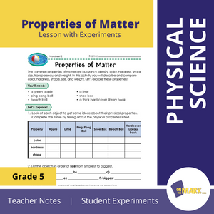 Properties of Matter Grade 5 Lesson with Experiments
