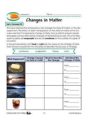 A Change of State Grade 5 Lesson with Experiments: How Temperature affects Matter.