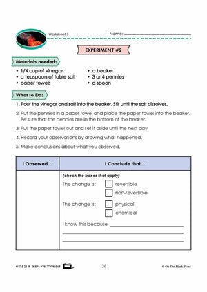 Physical or Chemical Changes in Matter? Grade 5 Lesson with Experiments