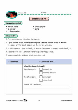 Physical or Chemical Changes in Matter? Grade 5 Lesson with Experiments