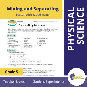 Mixing and Separating Grade 5 Lesson with Experiments