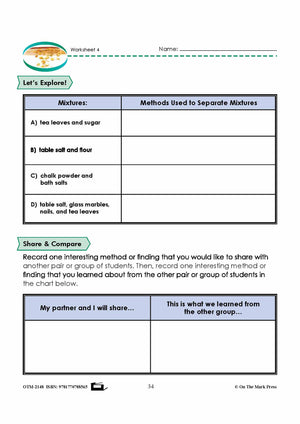 Mixing and Separating Grade 5 Lesson with Experiments