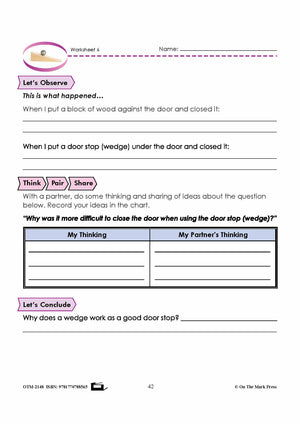 Inclined Plane & Wedge  (Simple Machines - Part One) Grade 5 Lesson with Experiments