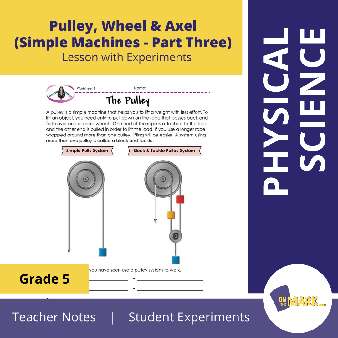 Pulley, Wheel & Axel (Simple Machines - Part Three) Grade 5 Lesson with Experiments