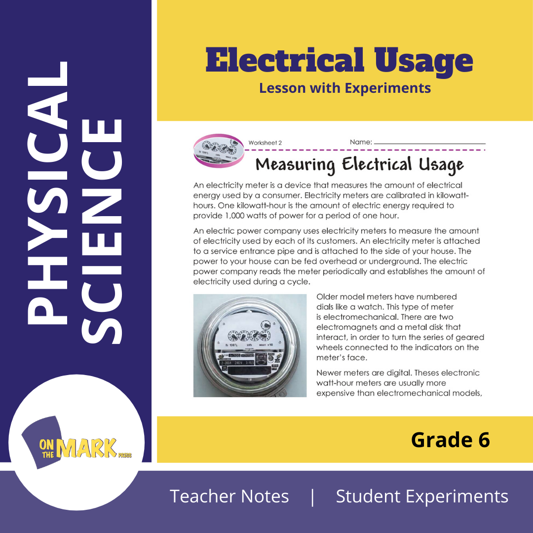 Electrical Usage Grade 6 Lesson with Experiments