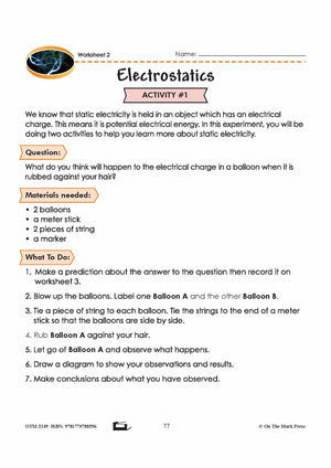 Static Electricity Grade 6 Lesson with Experiments