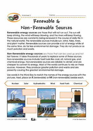 Energy Sources Grade 6 Lesson with Experiments