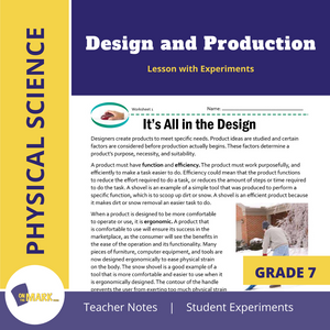 Design and Production Grade 7 Lesson with Experiments