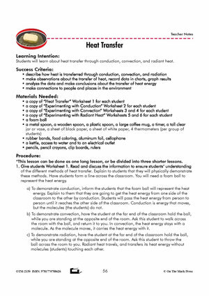 Heat Transfer Grade 7 Lesson with Experiments