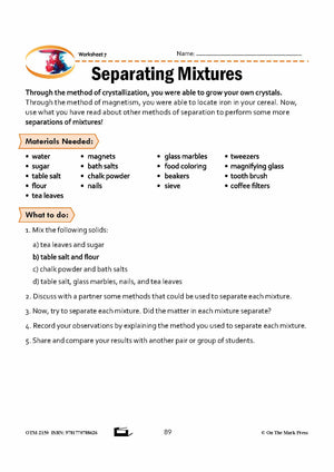 Mixing and Separating Grade 7 Lesson with Experiments