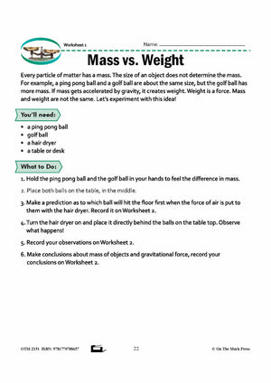 Mass, Volume, Density Grade 8 Lesson with Experiments