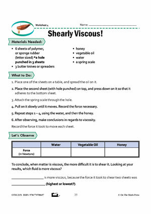 Viscosity Grade 8 Lesson with Experiments