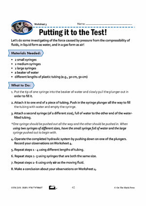 Under Pressure as Related to Pascal's Law Grade 8 Lesson with Experiments