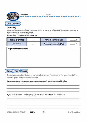 Under Pressure as Related to Pascal's Law Grade 8 Lesson with Experiments