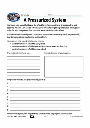 Under Pressure as Related to Pascal's Law Grade 8 Lesson with Experiments