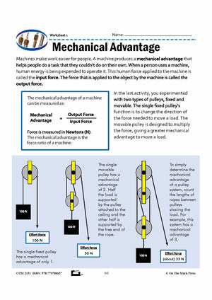 Mechanical Working Advantage Grade 8 Lesson with Experiments