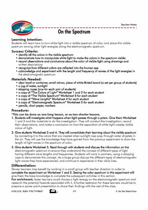 On the Spectrum Grade 8 Lesson with Experiments