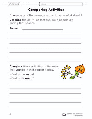 Aboriginal Activities Throughout Seasonal Changes Lesson Plan Grade 1