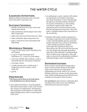 The Water Cycle Grade 2 Lesson Plan