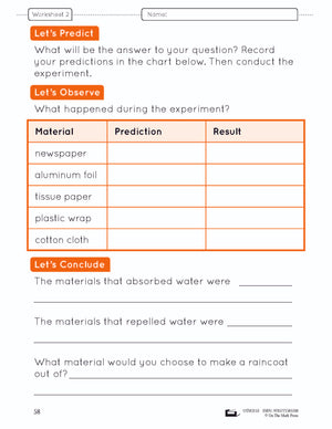 Waterproof or Waterlogged?  Lesson Plan Grade 2