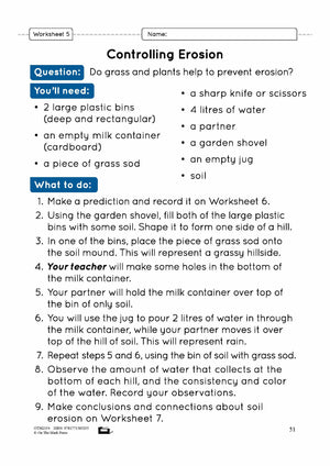 Erosion Lesson Plan Grade 3