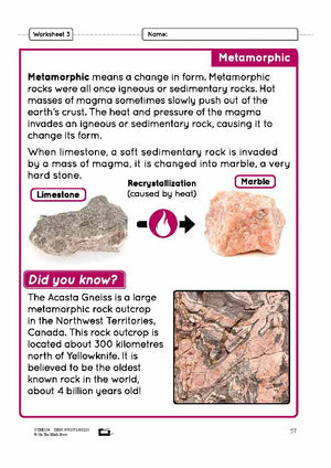 Rock Types Lesson Plan Grade 3