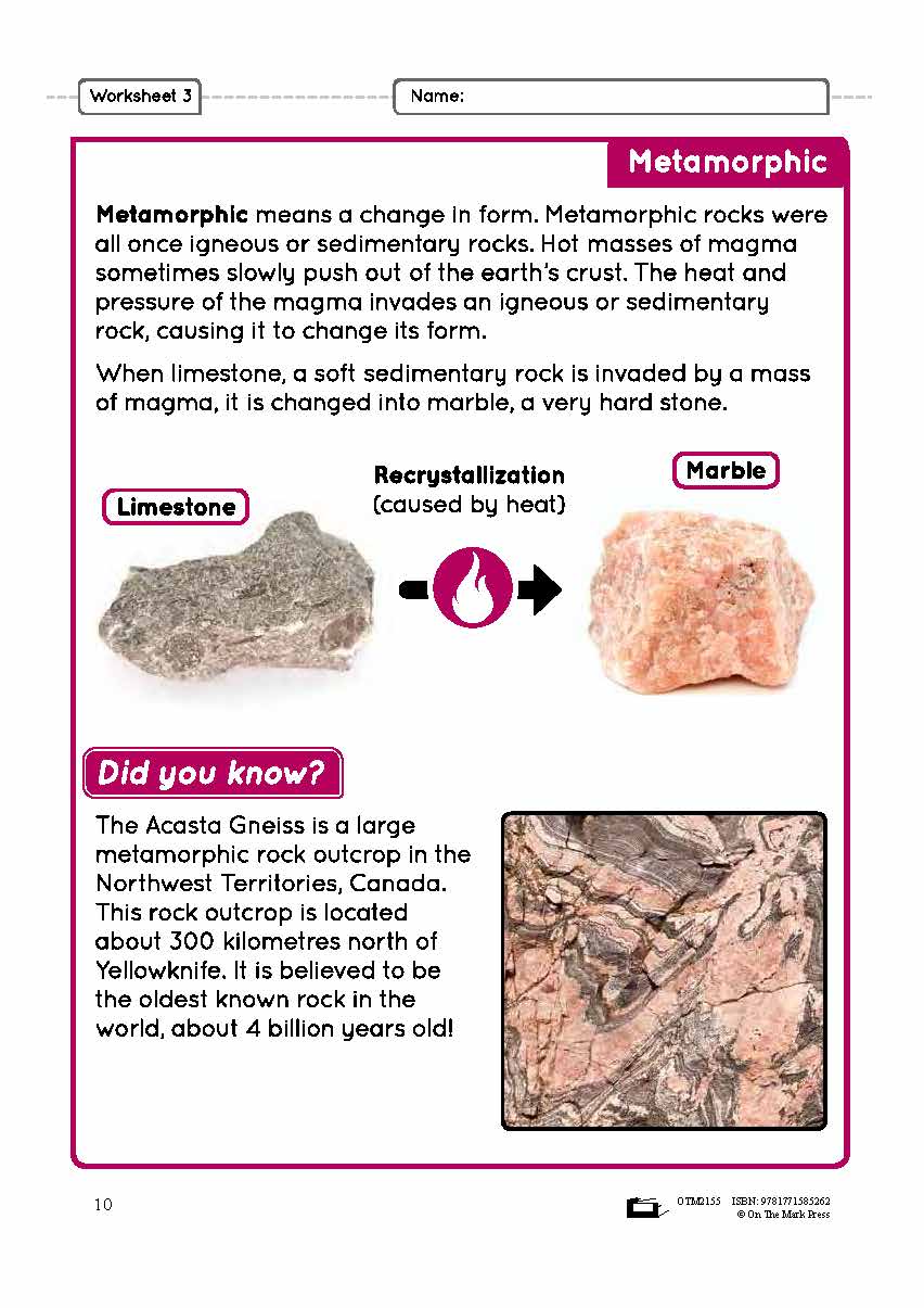 Grade 4 Rocks Rock Types Lesson Plan Grade 4