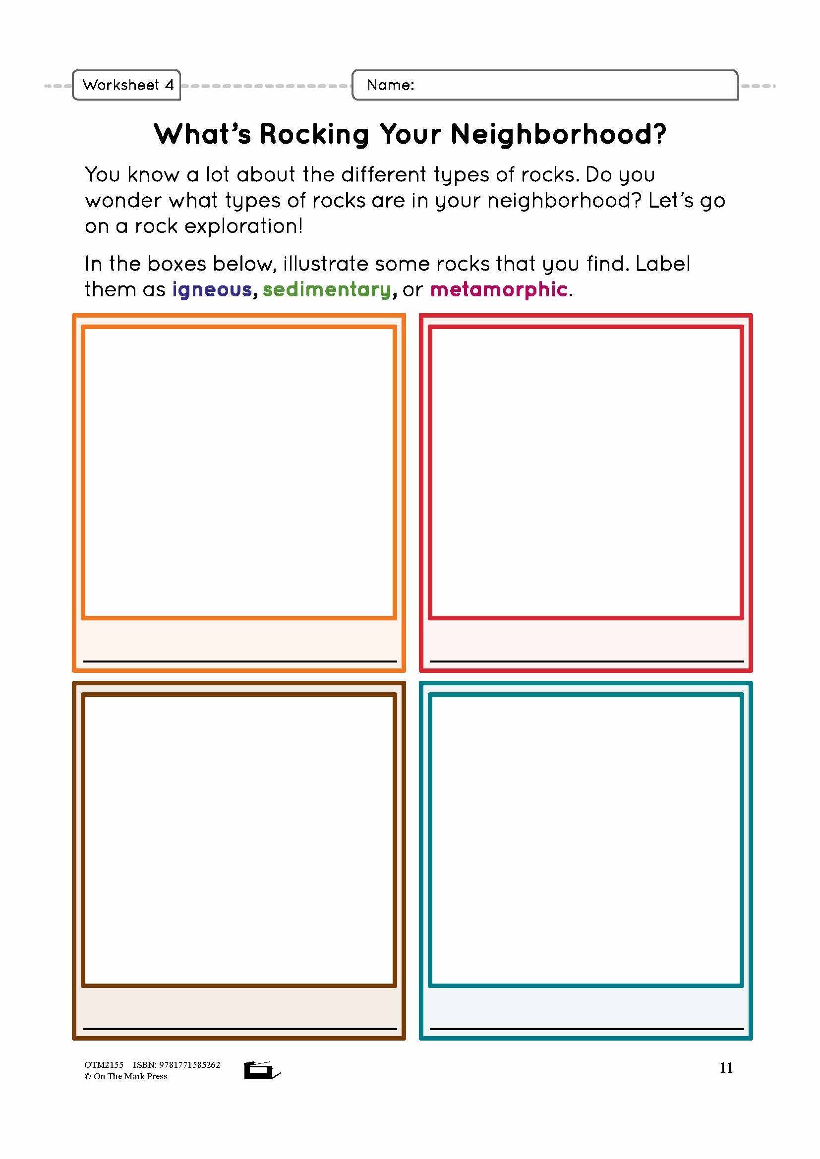Rock Types Lesson Plan Grade 4