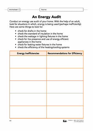 Energy Conservation Grade 5 Lesson Plan