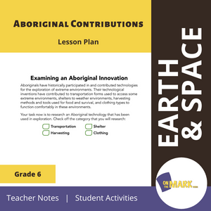 Aboriginal Contributions Grade 6 Lesson Plan